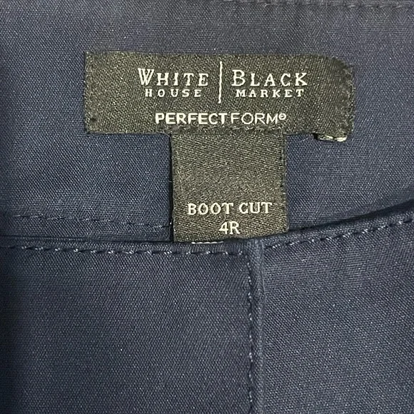 White House Black Market Navy Boot Cut Pants 56% cotton - Picture 2 of 12